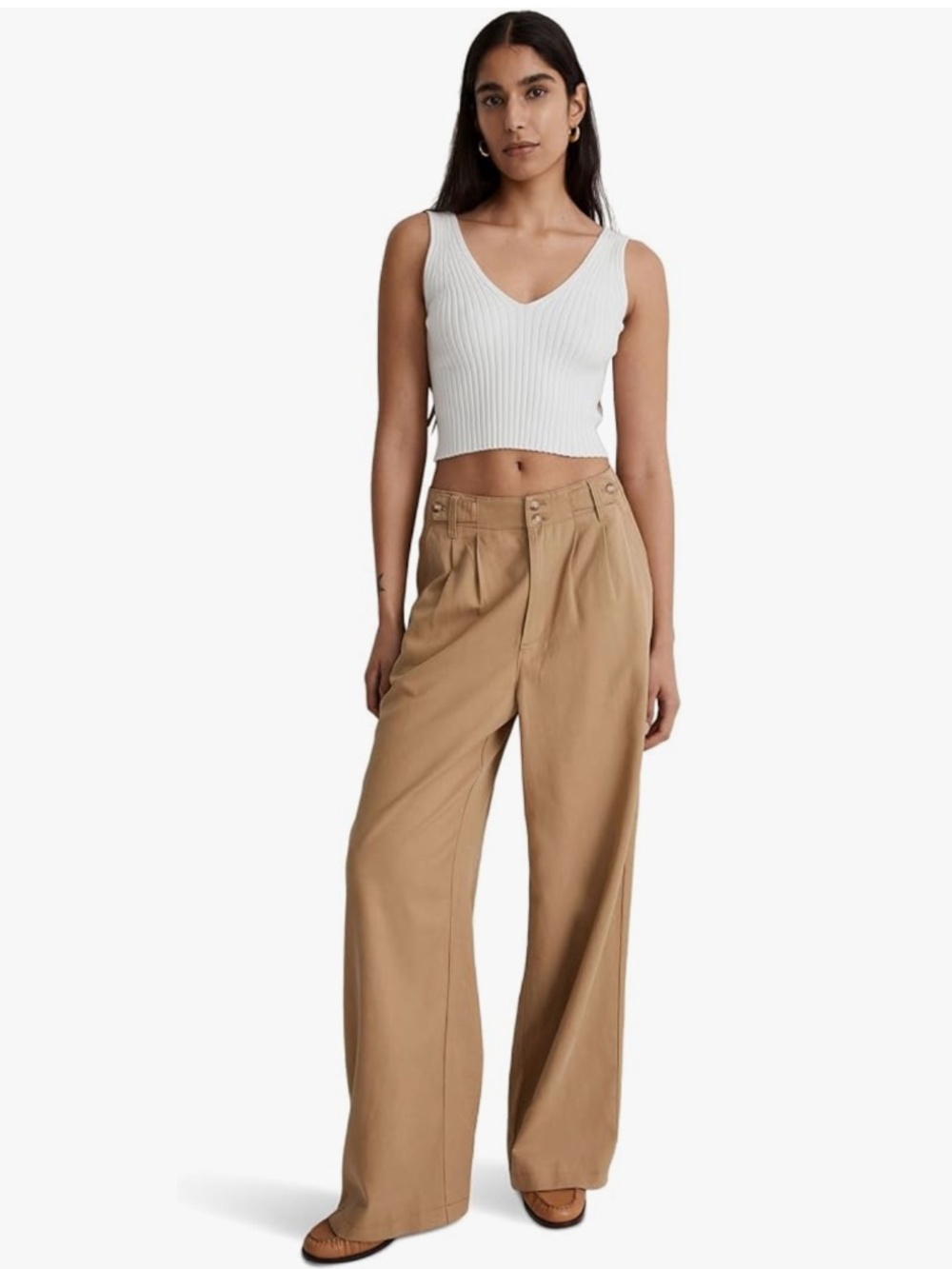 Madewell Harlow Wide Leg Pant Lyocell Cotton Linen 0